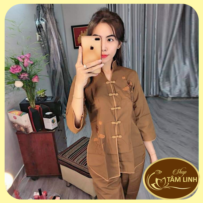 Đồ lam đi chùa_mẫu cổ tàu viền