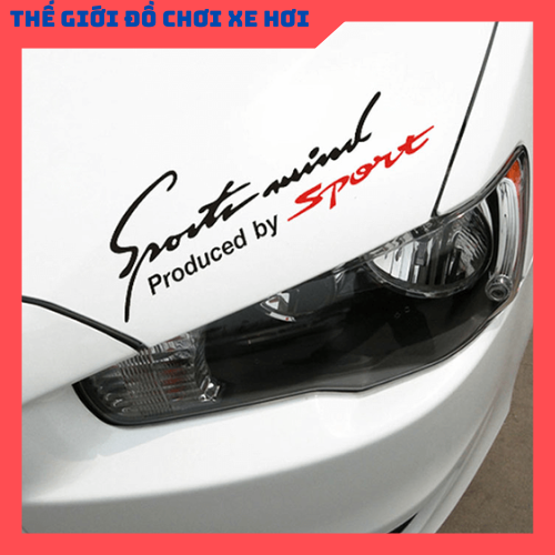 Tem Sport mind mặt capo ô tô ( màu đen )