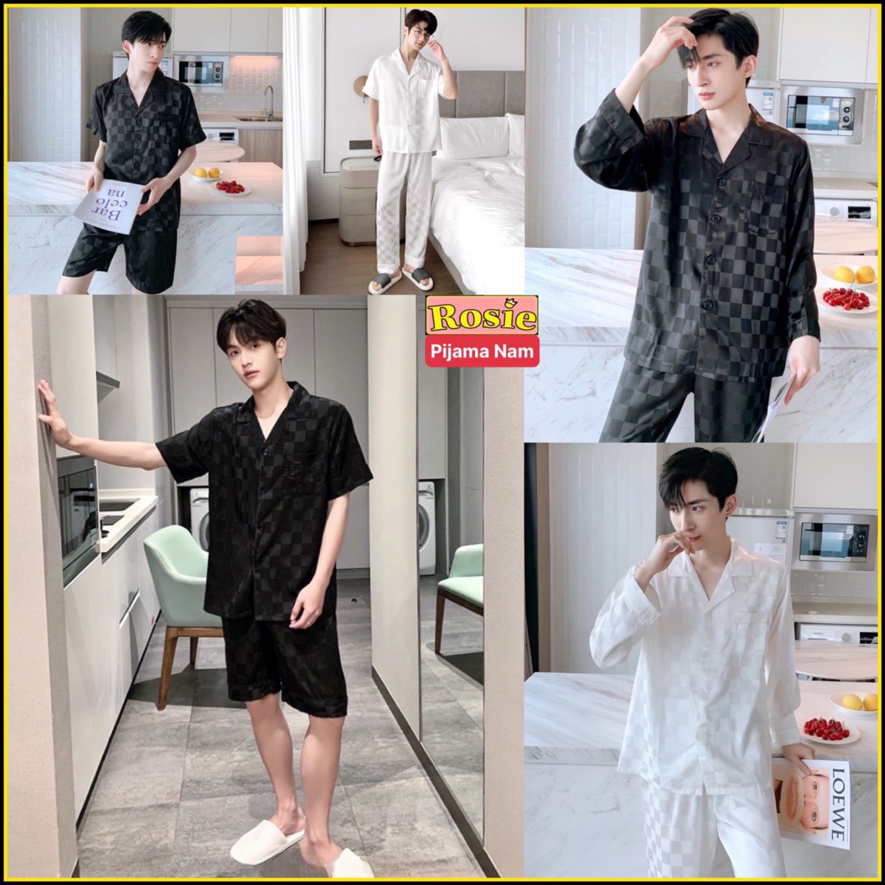 Bộ ngủ pijama nam freesize 60-85kg ❤️ lụa mềm mại ❤️ rộng to ❤️ đồ ngủ ❤️ nam ❤️ pijama ❤️ đồ bầu ❤️ sau sinh ❤️ giá rẻ ❤️ big ❤️ đại ❤️ pizama ❤️