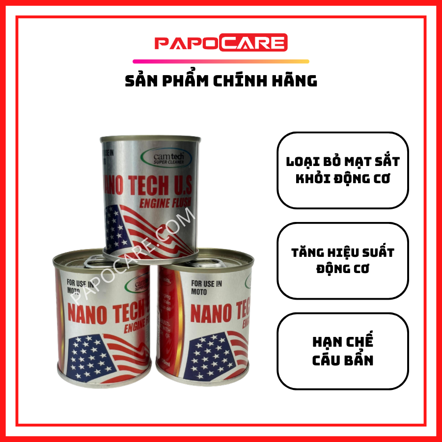 Súc rửa động cơ camtech engine flush 100ml – papocare