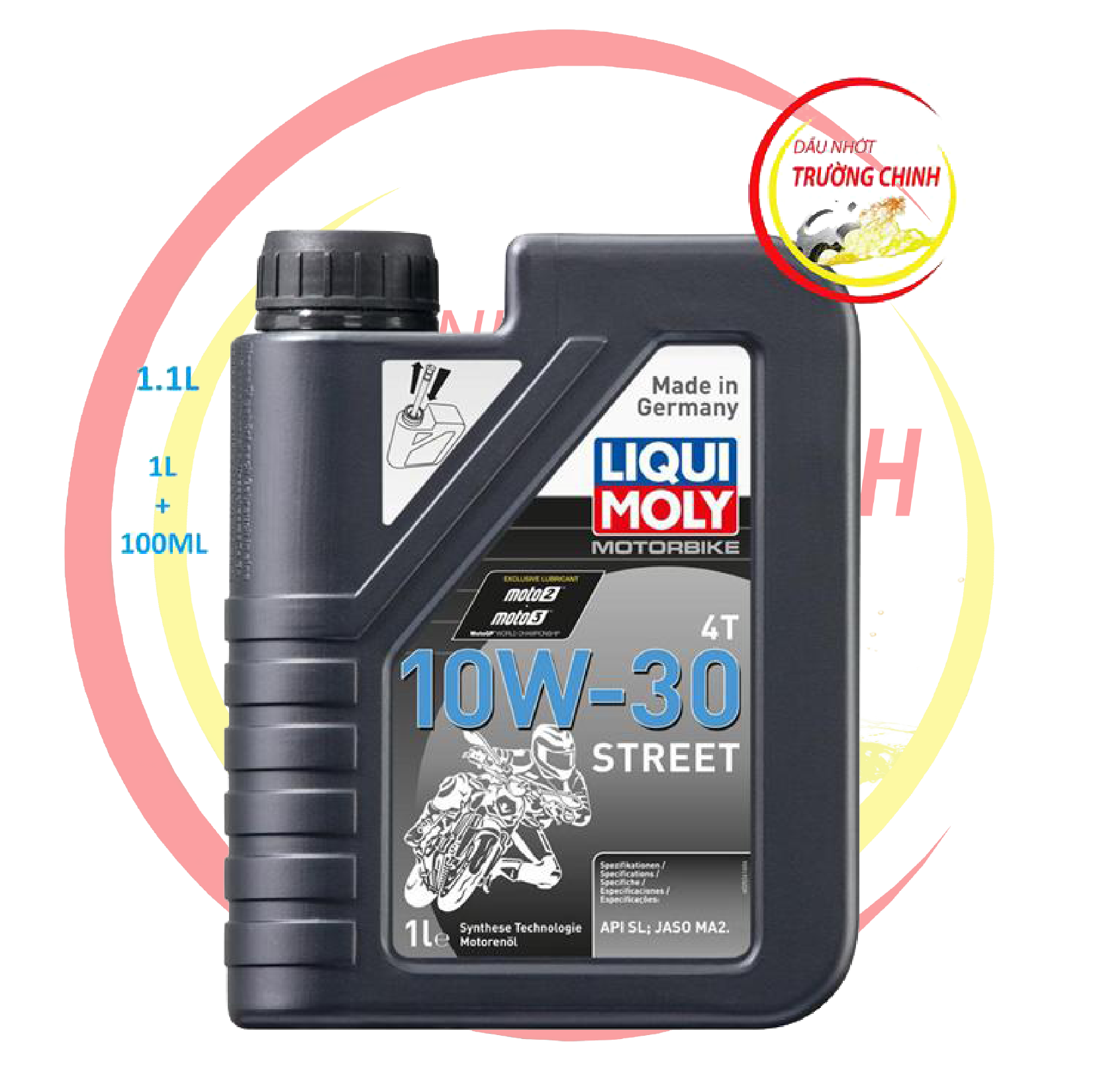 Nhớt liqui moly 10W30 street 1.1L dành cho xe số, tay côn