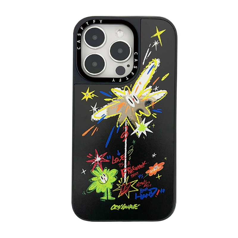 CASETiFY Artistic Collaboration: Mirror of a Man Holding Fireworks 15Pro Applicable iPhone14ProMax Apple 16
