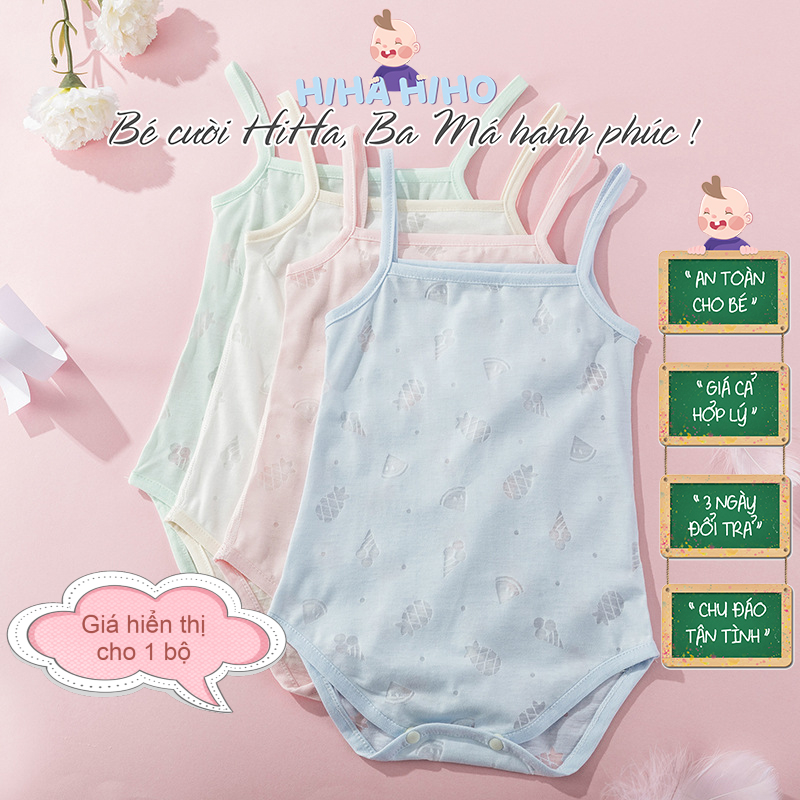 [XẢ HÀNG CUỐI NĂM] Bộ Body Hai Dây Cho Bé Gái Mỏng Mát-Hihahiho-Body Cho Bé Gái-Body Suit-Đồ Sơ Sinh Bé Gái-Đồ Bé Gái Sơ Sinh-Đồ Em Bé Sơ Sinh-Đồ Cho Bé Gái-Đồ Bé Gái-Quần Áo Trẻ Em Gái-Combo Đồ Sơ Sinh