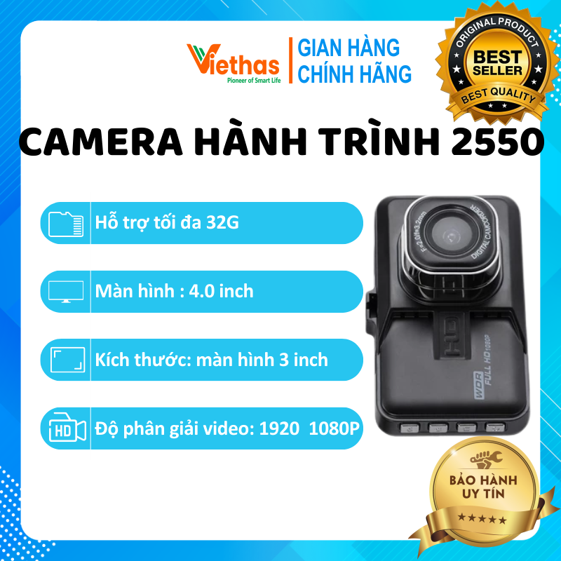 Camera hành trình mới 2550 góc quay rộng full 1080p