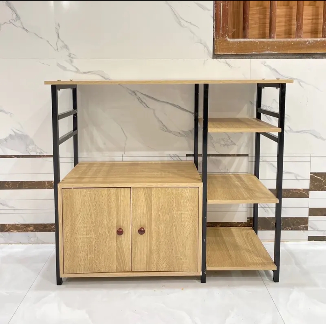 Kệ lò vi sóng. Kệ gỗ khung sắt nội thất nhà bếp. Khung sắt sơn tĩnh điện. Gỗ MDF cao cấp. Có sẵn lỗ chờ, ốc vít đầy đủ, dễ dàng lắp ráp
