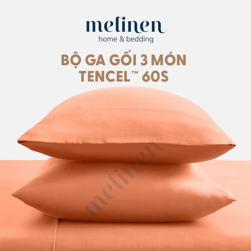 Bedding set - bộ ga gối 3 món lụa tencel 60s melinen set 2 vỏ gối 1 ga giường 1m6x2m 1m8x2m