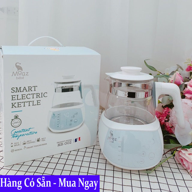 [ Siêu Sale 79% ] Bình Đun Nước Điều Chỉnh Nhiệt Độ Pha Sữa Chính Hãng MOAZ BEBE , Mua Ngay Bình Đun Nước Thông Minh Moaz bébé MB-002 – Màn Hình Cảm Ứng Hiện Đại, Hiển Thị Rõ Nét Và Dễ Sử Dụng ,Chất Liệu Sản Phẩm An Toàn Cho Bé