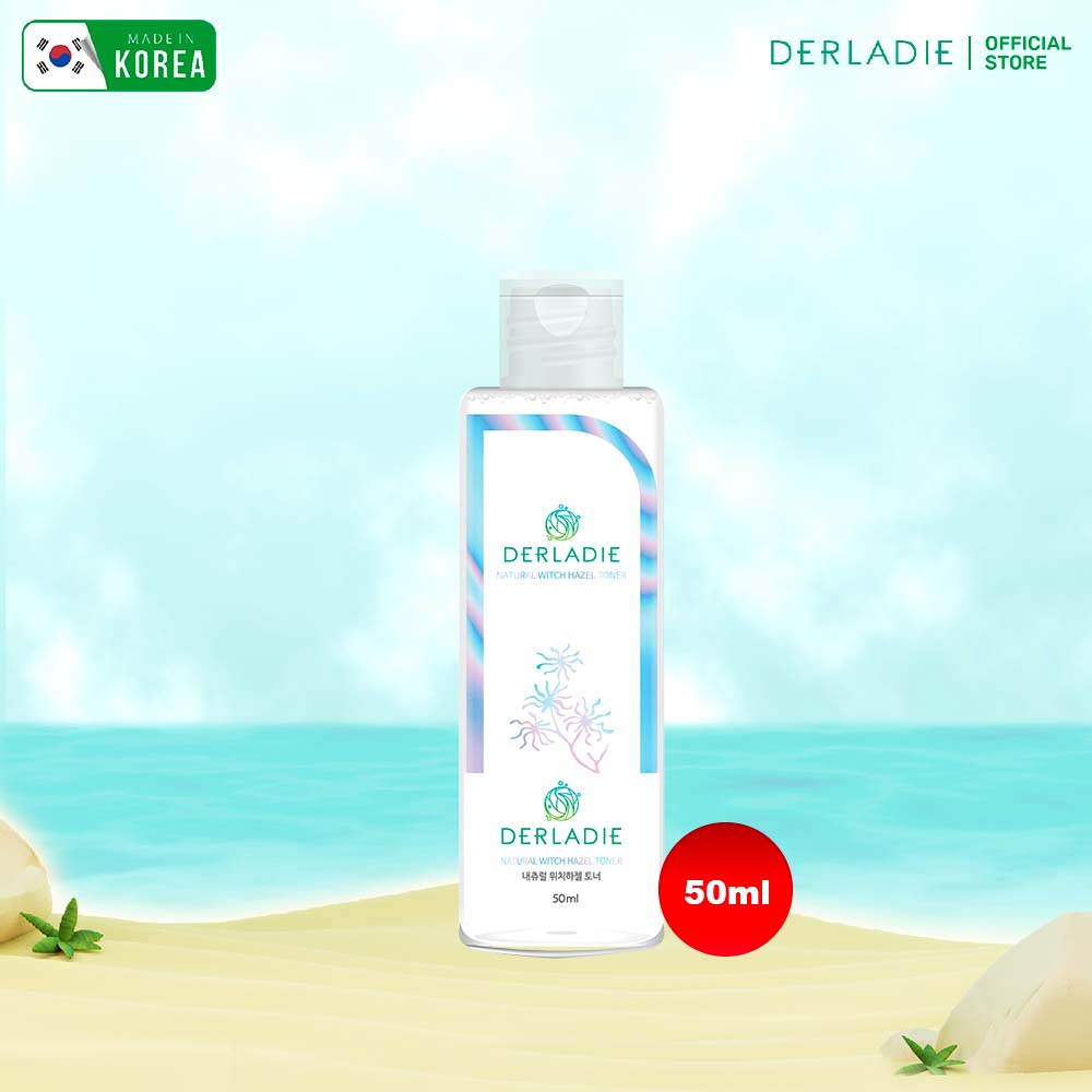 Toner Kiểm Soát Dầu Thừa, Làm Dịu Da Mụn Derladie Natural Witch Hazel 50ml