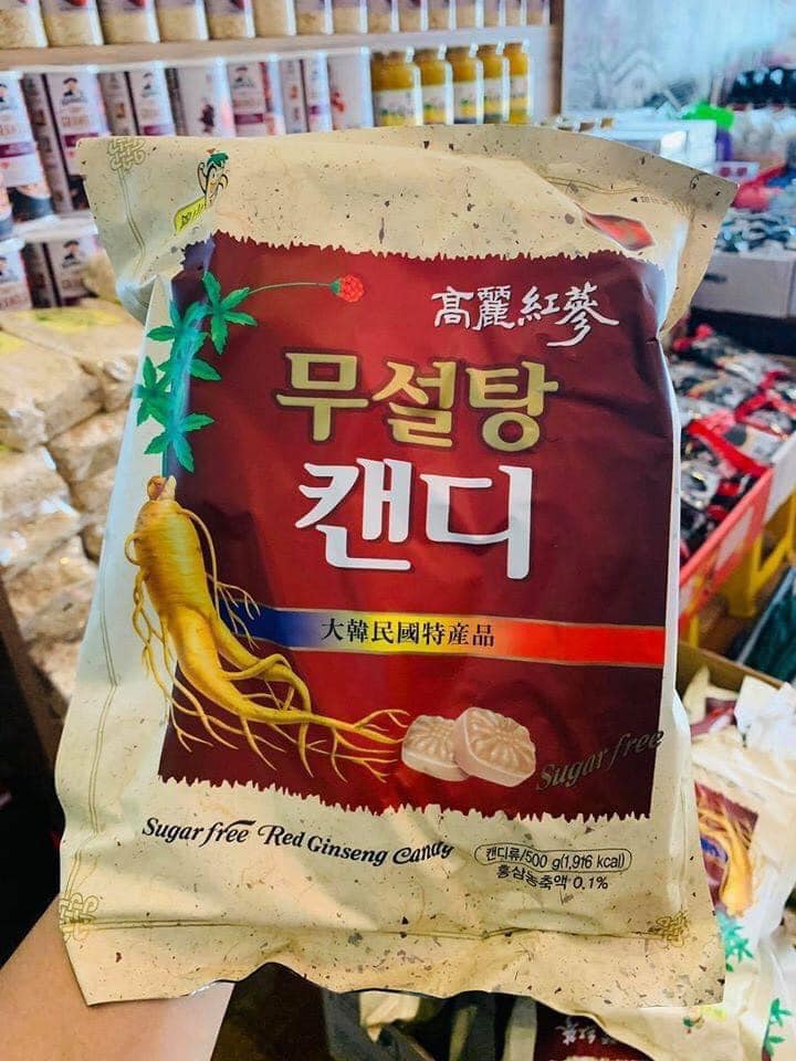 [HCM]Kẹo Hồng sâm không đường gói 500g