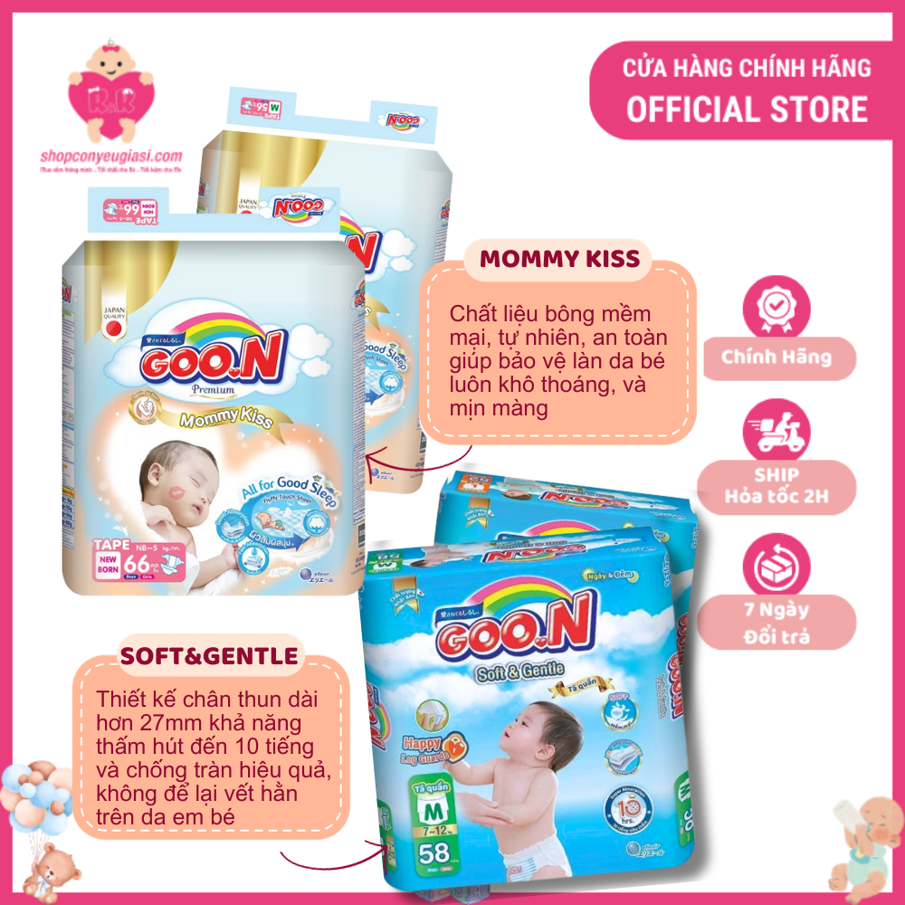Tã Dán/Quần Goon Premium Slim NB70/S64/M60/L50/XL46/M56/L46/XL42/XXL36/XXXL26