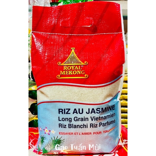 Gạo jasmine dẻo vừa mềm cơm túi 5ký