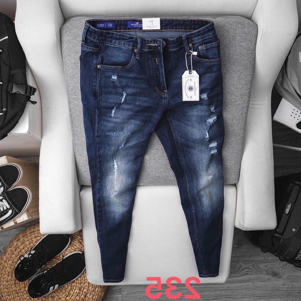 Quần jean nam thời trang nam cao cấp kiểu dáng thời trang chất jean co giãn tốt