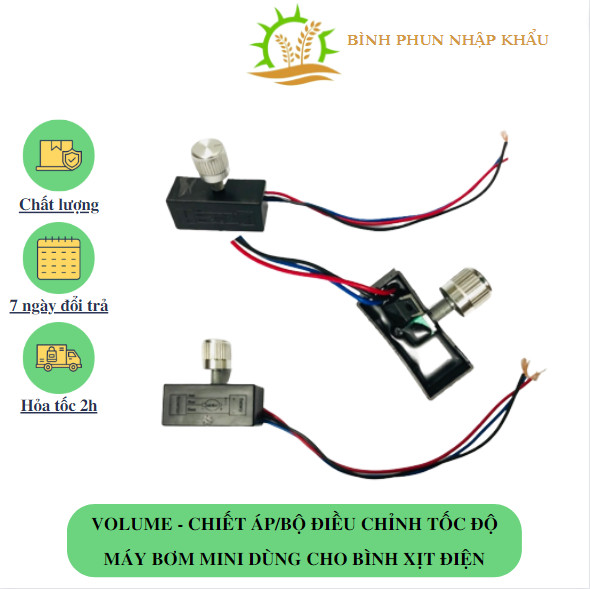Bộ điều chỉnh tốc độ máy bơm mini - Chiết áp điều tốc 12V - Volume bình phun thuốc trừ sâu