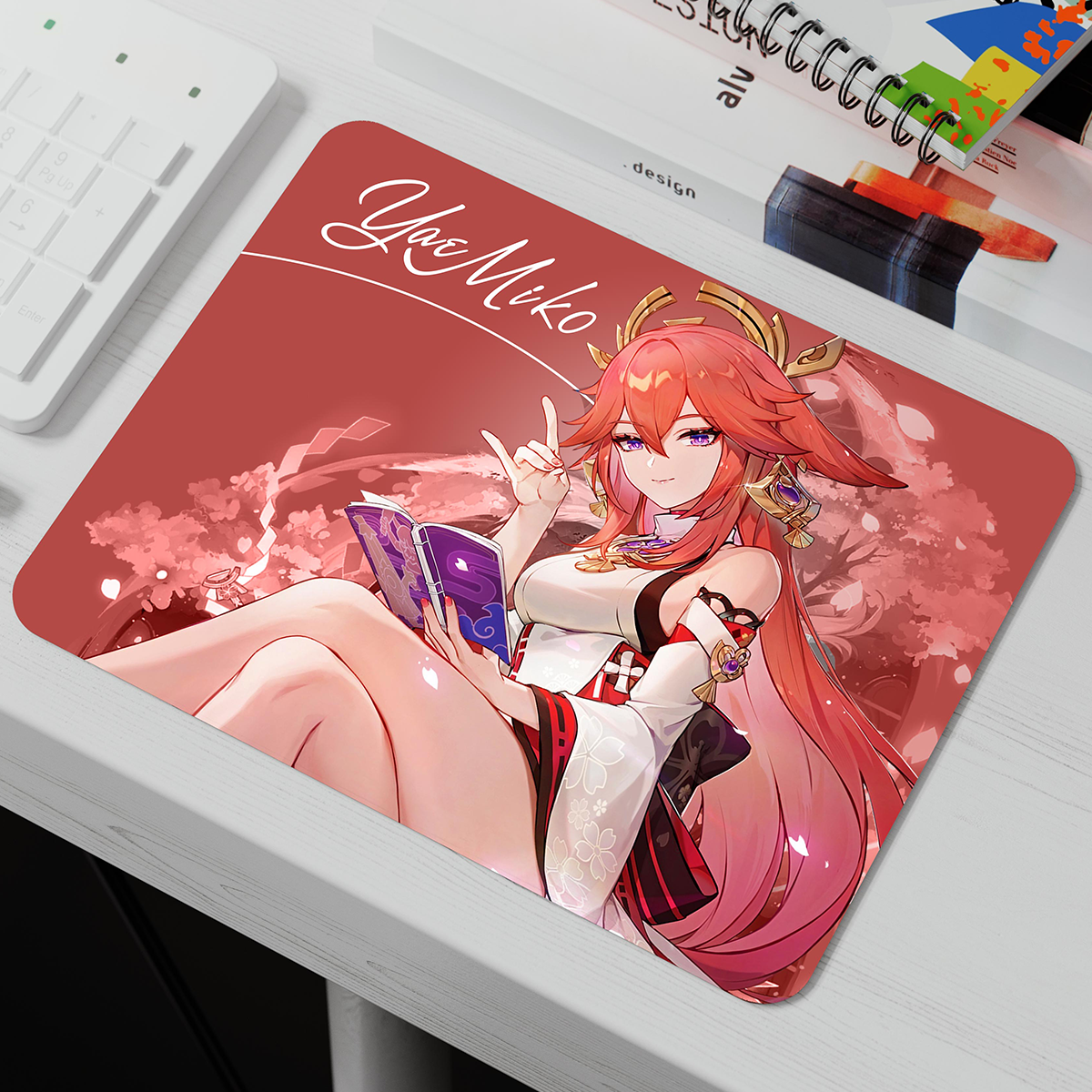 Miếng lót chuột, bàn di chuột, mousepad mẫu nhân vật Yae Miko Genshin Impact