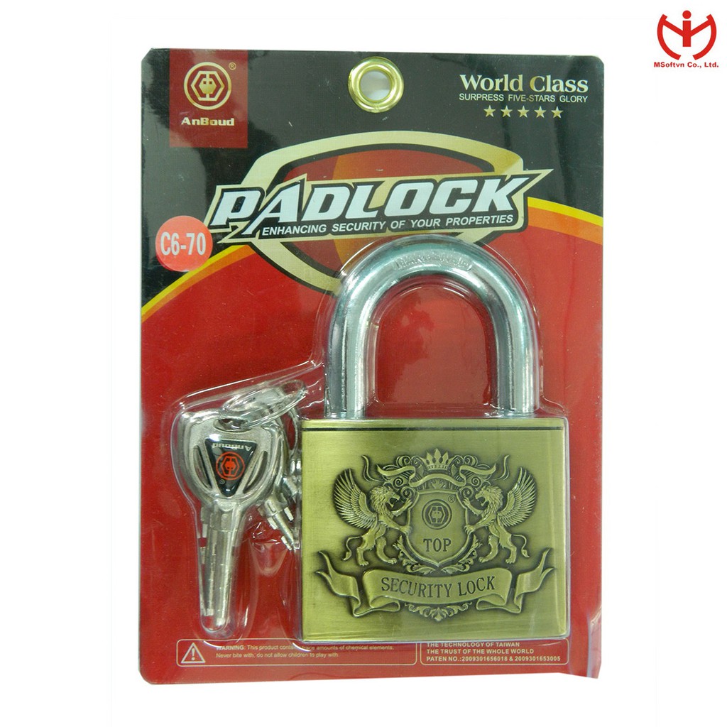 Ổ Khoá cửa 70mm Padlock cao cấp