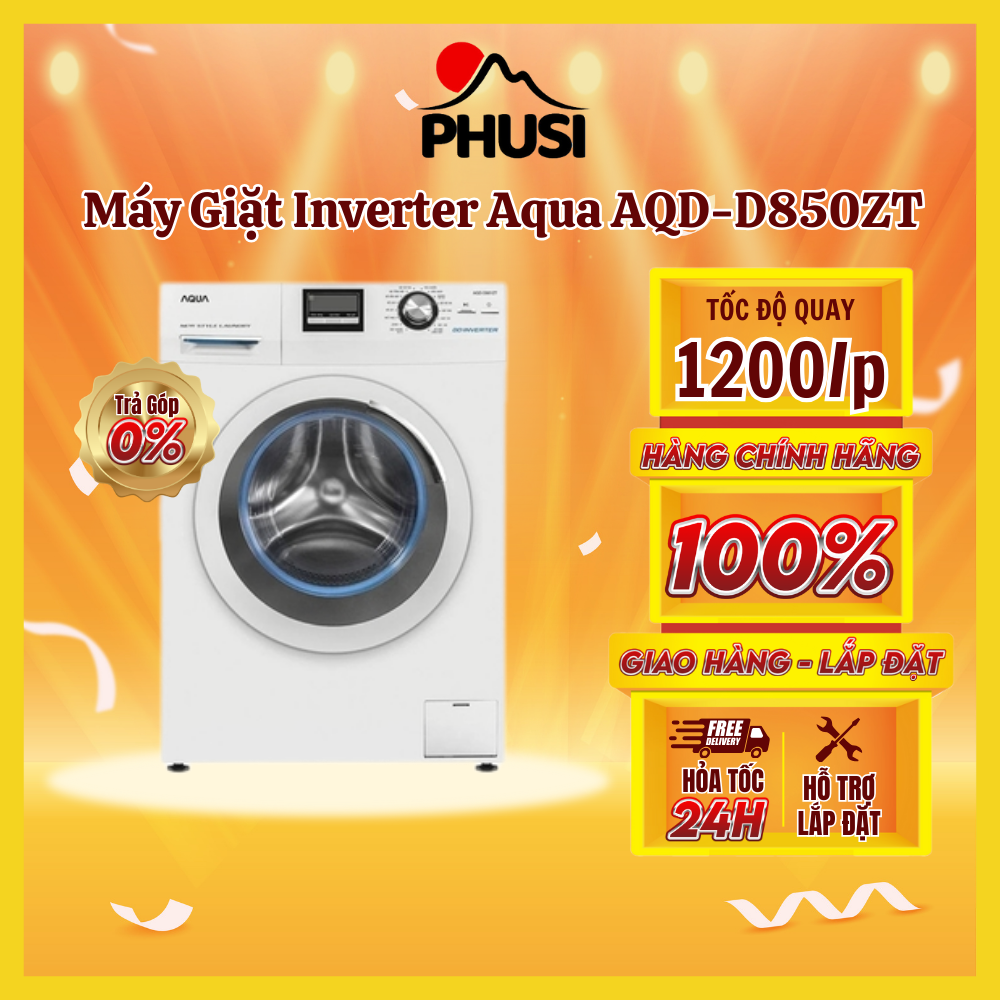 ✅máy giặt aqua inverter 8.5 kg aqd-d850zt