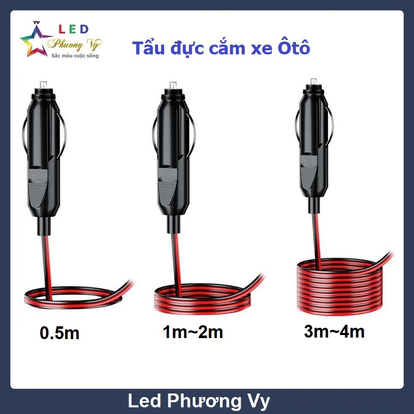 Tẩu sạc cắm xe ô tô 12V - 24V cho bảng Led, máy hút bụi oto, quạt mini, inverter