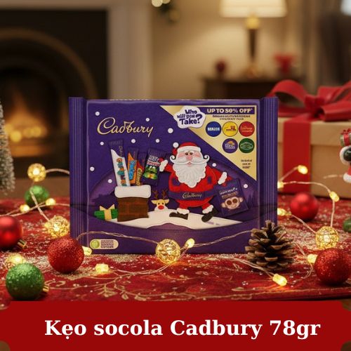 TẾT KẸO SOCOLA HỖN HỢP SỮA VÀ FUDGE CADBURY SELECTION 78GR - 24375