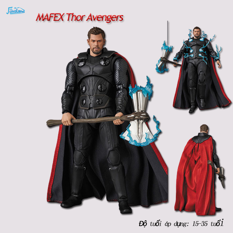 FunsLane MAFEX Thor Avengers Infinity War Hành động Hình 3 Infinity War Thor Hành động Hình Thời trang Mát mẻ Nhân vật Anime Nhân vật Mô hình Đồ chơi Bàn trang trí Phòng khách Món quà cho Trẻ em