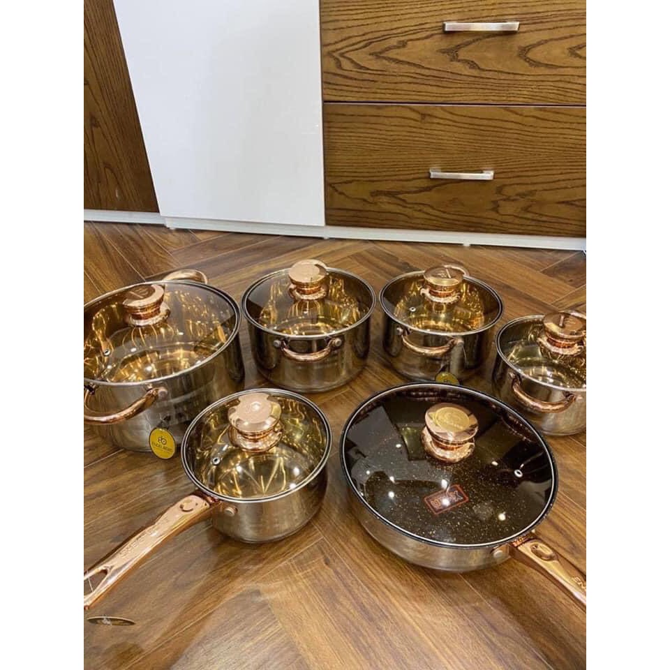 Bộ Nồi ANGELBERG 6 Món 12 Chi Tiết Nhập Khẩu