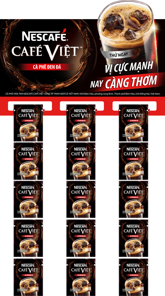 Nescafé café việt đen đá - 10 gói x 16g
