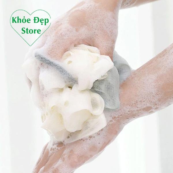 [Siêu Tiết Kiệm] Combo 2 Bông tắm tròn cao cấp phối 2 màu - mềm mại
