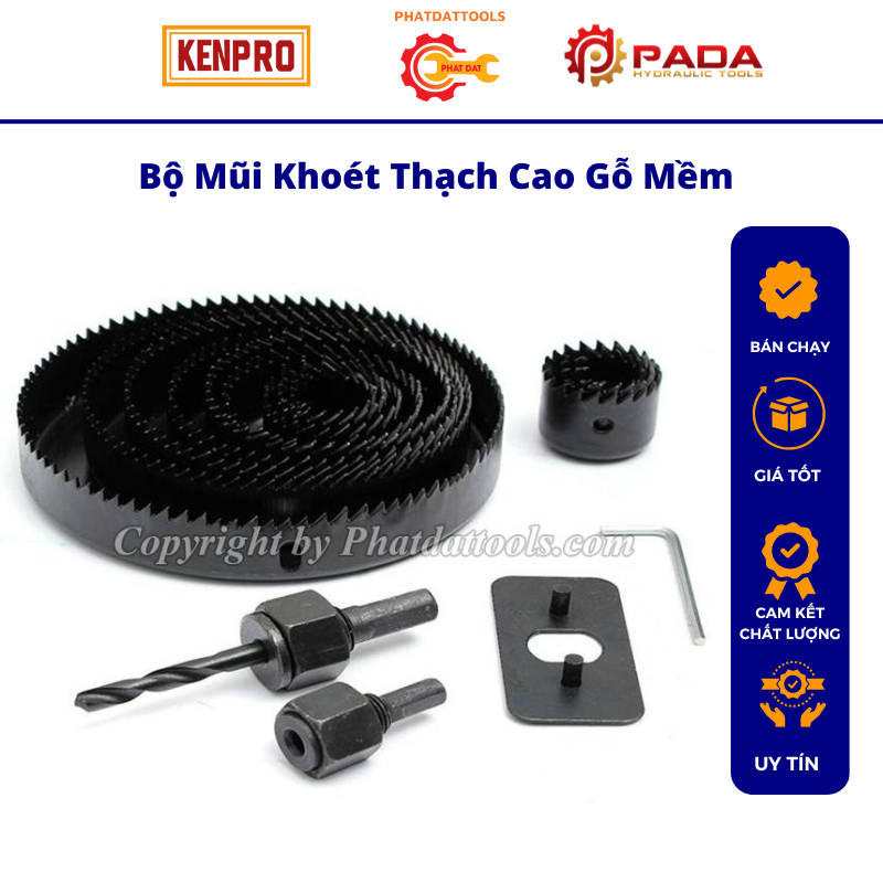 Bộ mũi khoét gỗ,thạch cao 10 chi tiết