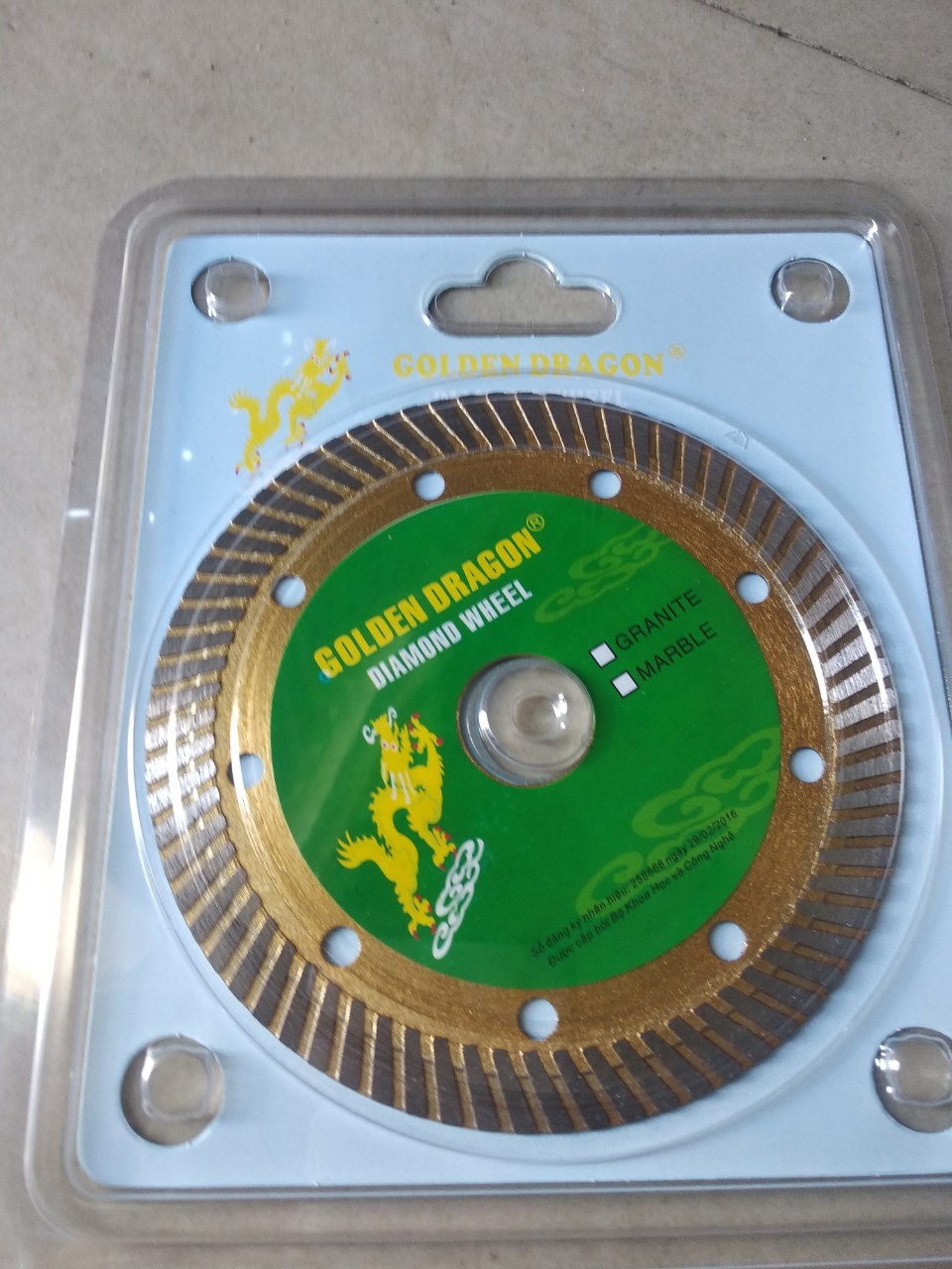 Lưỡi Cắt Gạch Bằng Kim Cương Rồng Vàng 125mm (1 tất 2)