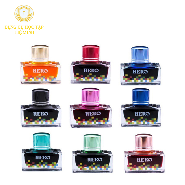 [HCM]Mực Hero 40ML, Không Cặn, Nhanh Khô,An Toàn Cho Da Bé, Nhập Khẩu Thượng Hải -Dụng cụ học tập Tuệ Minh