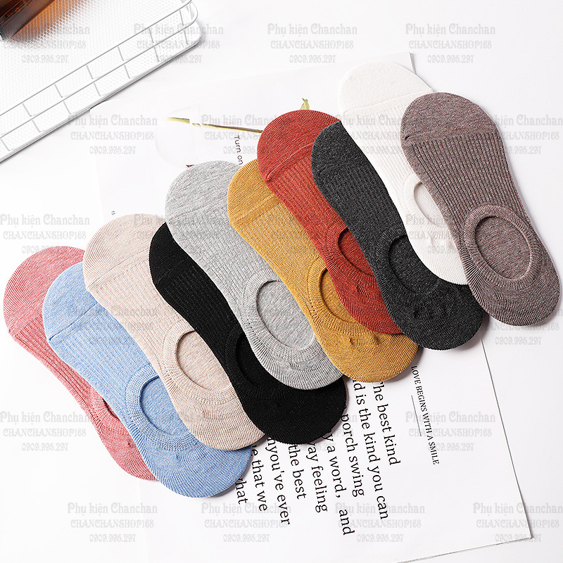 Vớ lười cotton sọc gân sz nữ - mua 6 còn 9k / đôi