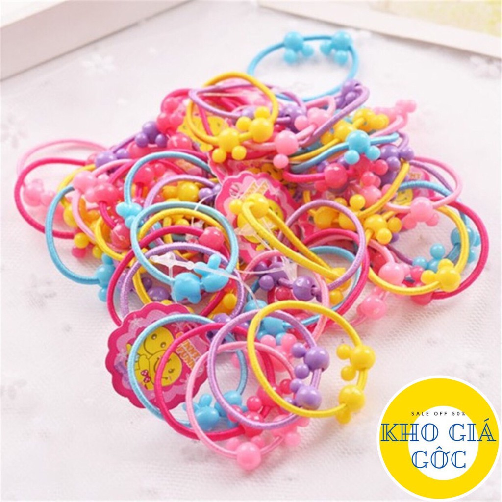 Túi 50 dây buộc tóc nhiều màu