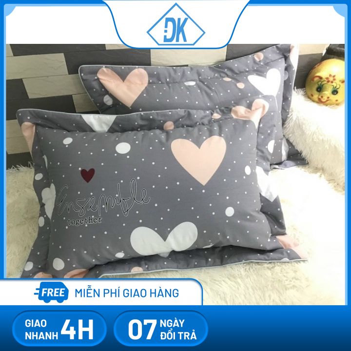 1 vỏ gối cotton 40x60cm màu sắc họa tiết nổi bật giúp không gian phòng ngủ trở nên hiện đại xinh xắn - Đăng Khoa 79