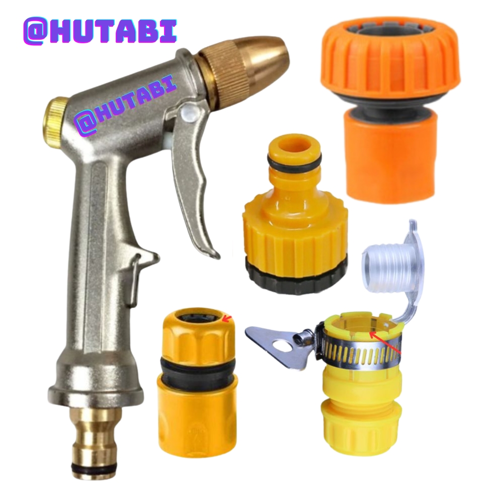 Vòi Xịt Nước Tăng Áp .Vòi Phun Xịt Nước Rửa Xe Tưởi Cây Sân Vườn Tăng Áp Bằng Kim Loại HUNGZADUNG