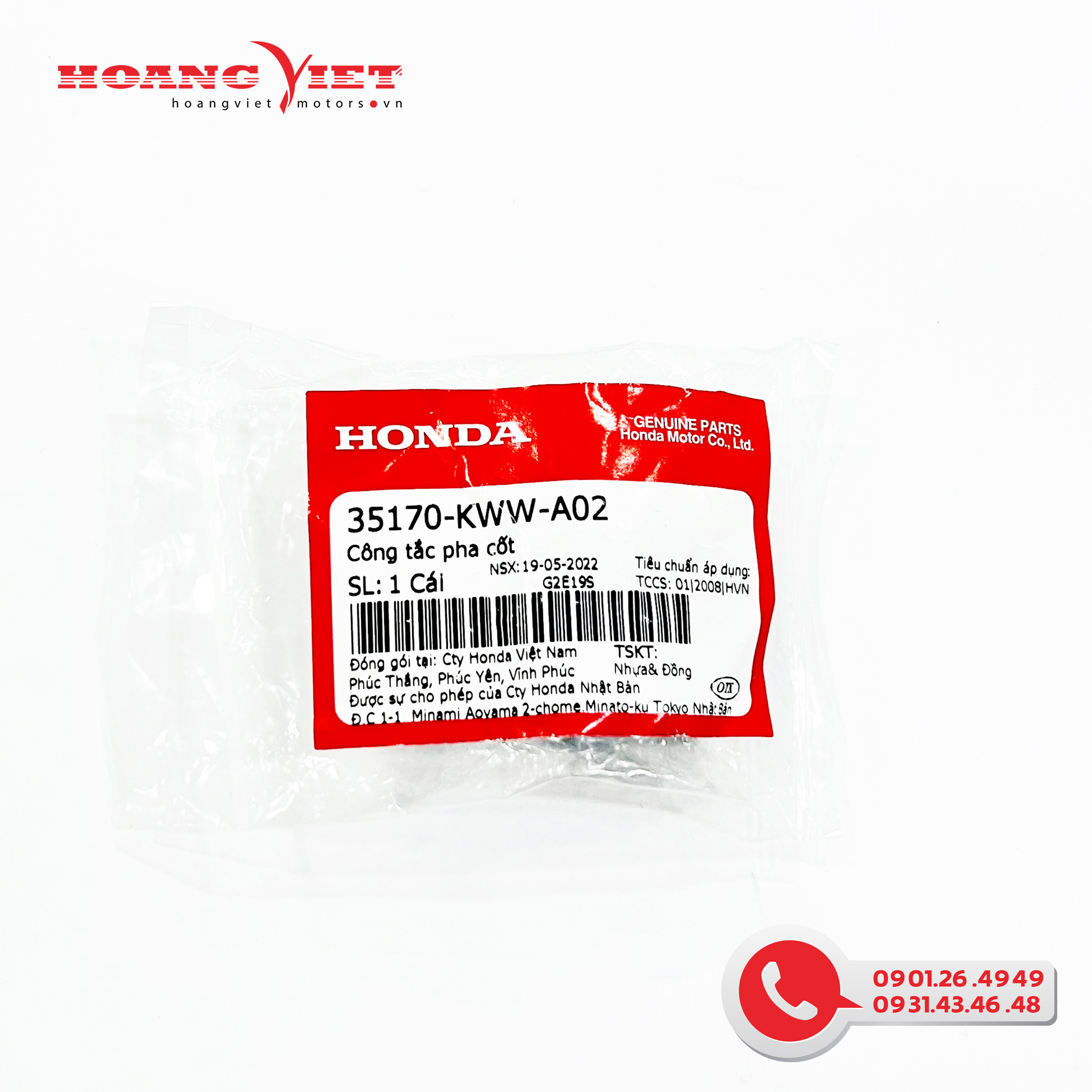 Công tắc pha cốt - honda air blade / future / vision / wave và nhiều xe  - 35170kwwa02