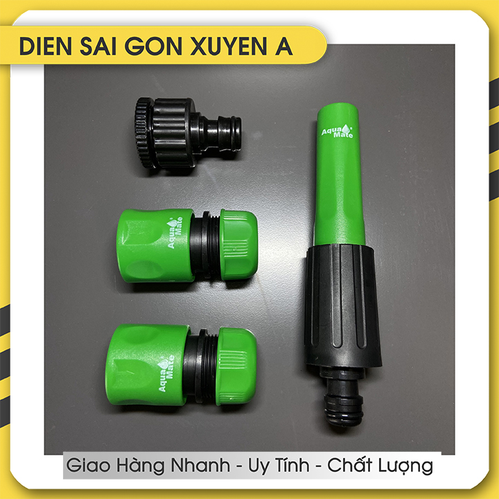 Bộ 5 vòi xịt khớp nối phun nước tưới cây AquaMate