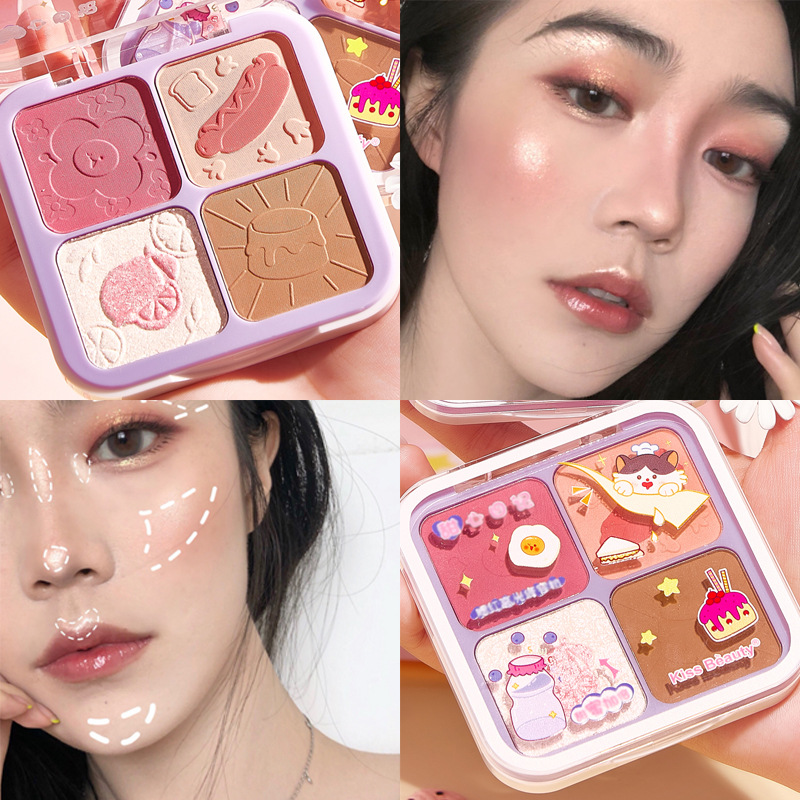 🔥 bảng phấn mắt kissbeauty, phấn mắt, lâu trôi, chống nước, bảng phấn má hồng, phấn mắt kim tuyến