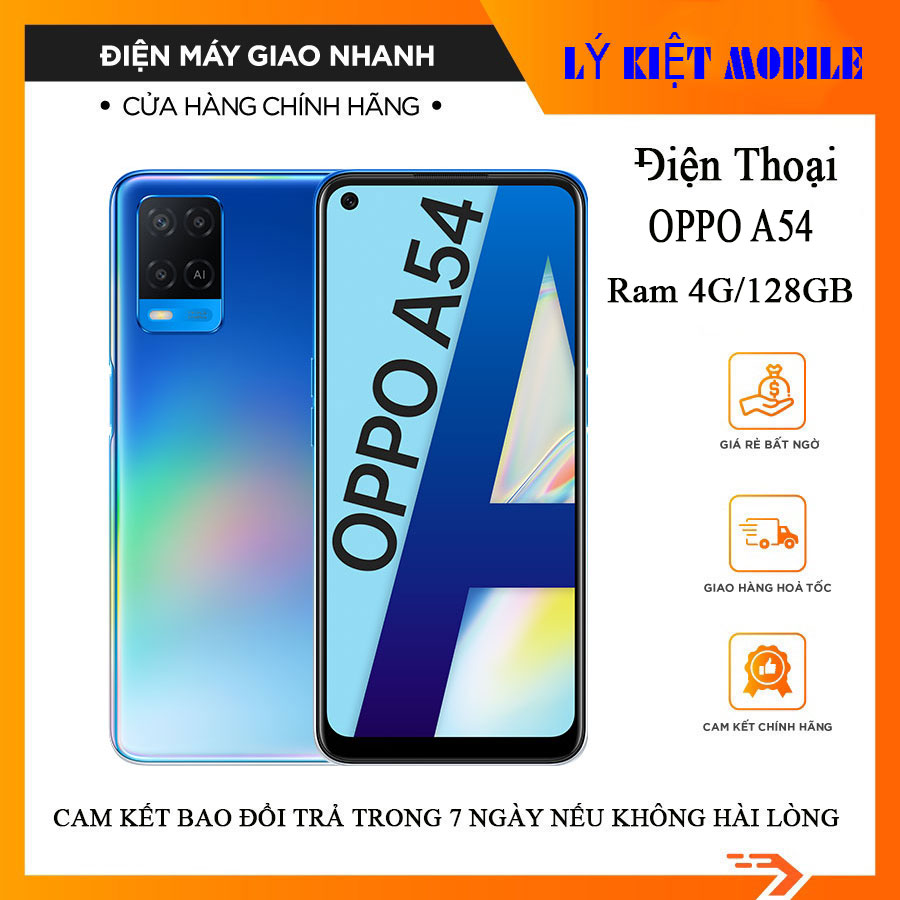 Điện thoại oppo a54 ram 4g/128gb máy chính hãng
