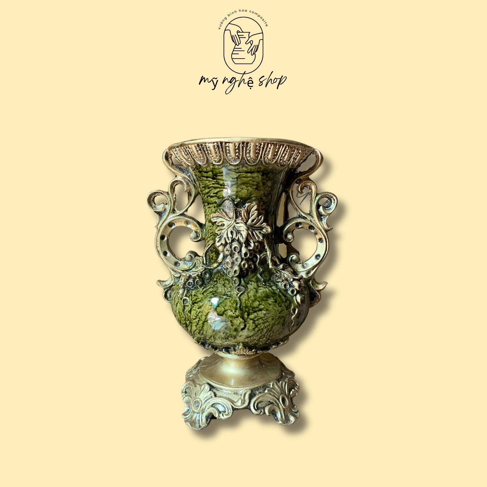 Bình hoa composite mã cúp 38, bình cắm hoa, bình hoa decor, bình hoa chơi tết, bình hoa trang trí, Mỹ nghệ shop bình hoa cao cấp