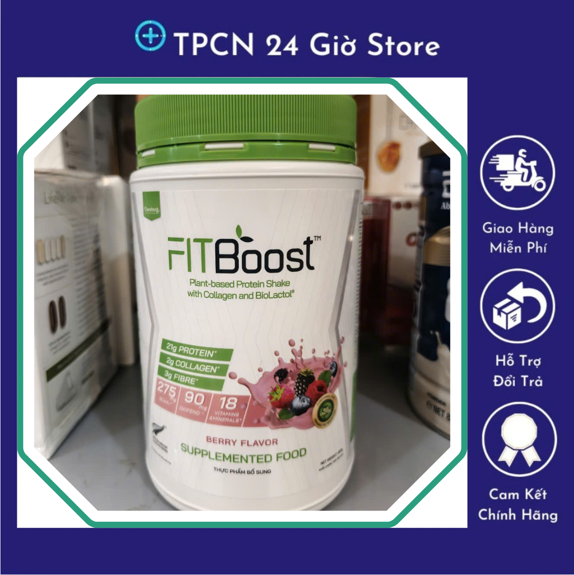 Protein Fit Boost Protein Helps Supplement High-Quality Plant-Based Protein.