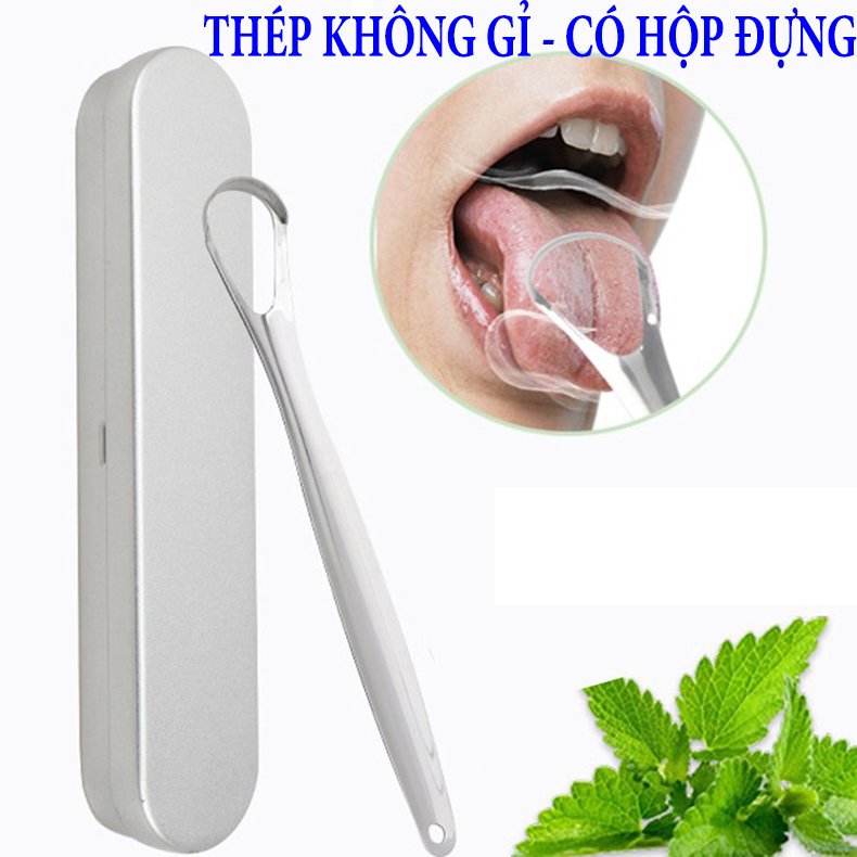 Bàn chải cạo lưỡi - Dụng Cụ Cạo Lưỡi Vệ Sinh Răng Miệng Bằng Thép Không Gỉ , Dụng cụ vệ sinh lưỡi Cao cấp Dụng cụ vệ sinh lưỡi Cao cấp