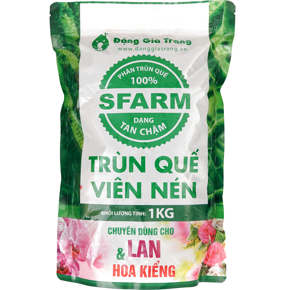 Phân trùn quế sfarm viên nén - bịch 1kg
