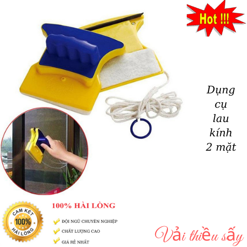 Dụng cụ lau cửa kính 2 mặt siêu bền cao cấp tiện dụng