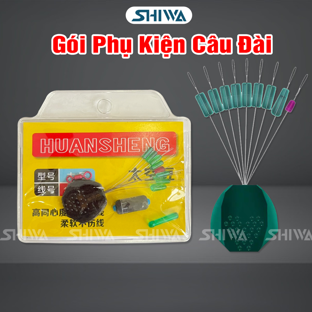 Gói phụ kiện câu đài - phụ kiện làm trục câu đài, câu đơn cao cấp - bộ làm trục câu đài, dây trục câu đài phụ kiện đồ câu shiwa
