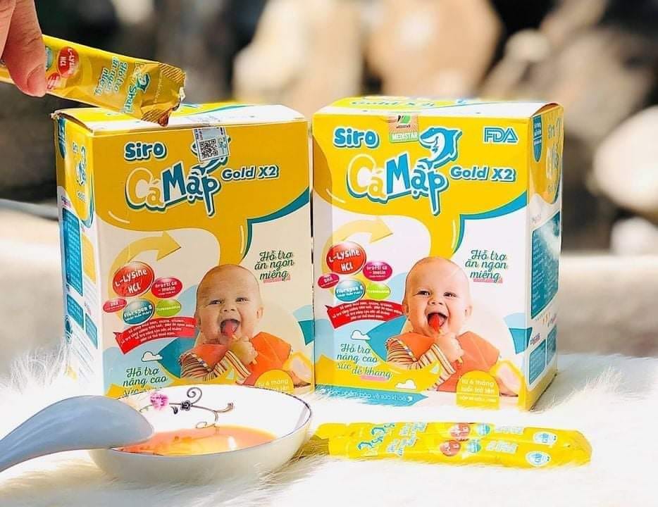 [Chính Hãng ] Siro Baby Shark Siro Cá Mập Gold x 2 Hộp 30 Gói