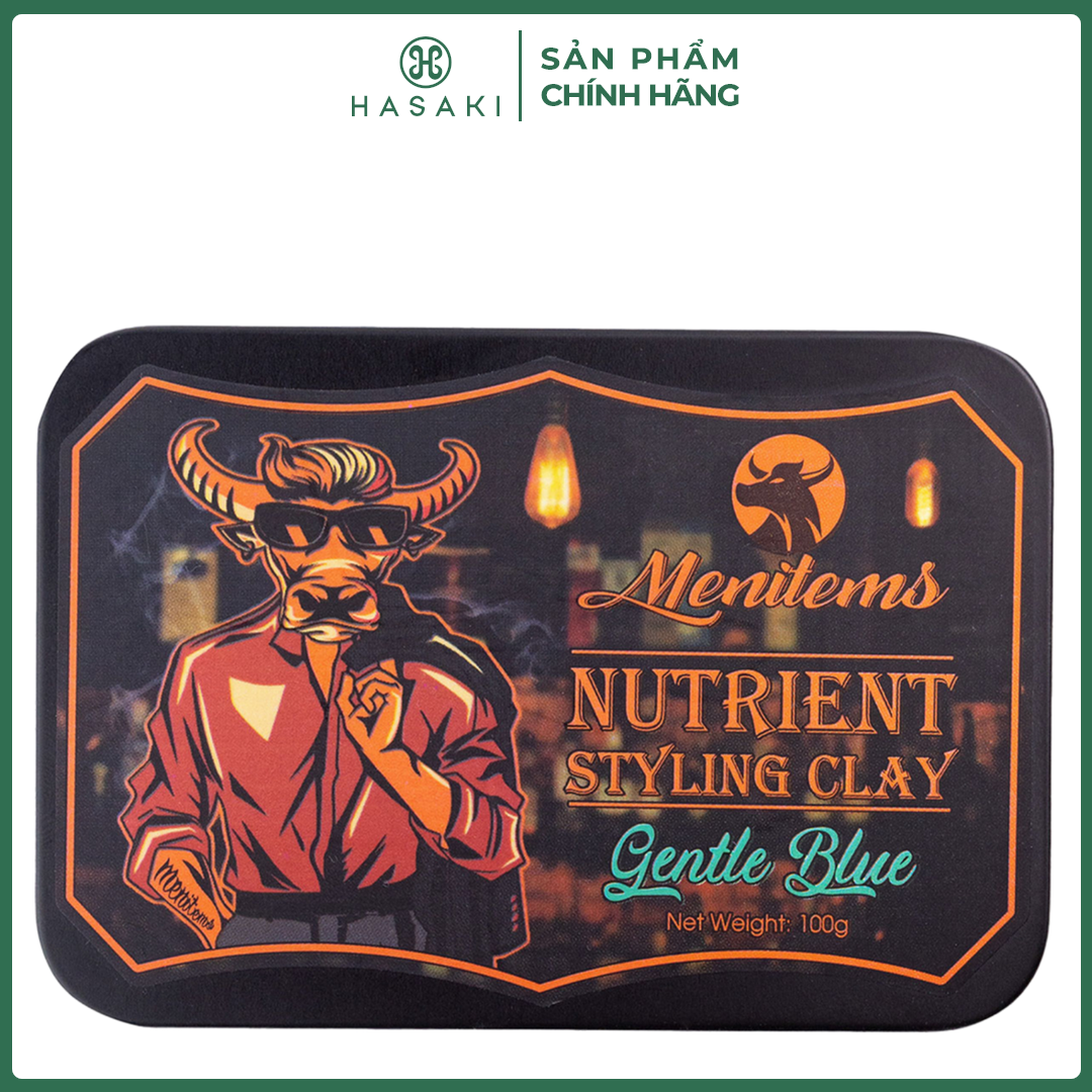 Sáp Tạo Kiểu Menitems Clay Mùi Hương Lịch Lãm 100g Nutritent Styling Clay - Gentle Blue Hasaki Sản Phẩm Chính Hãng