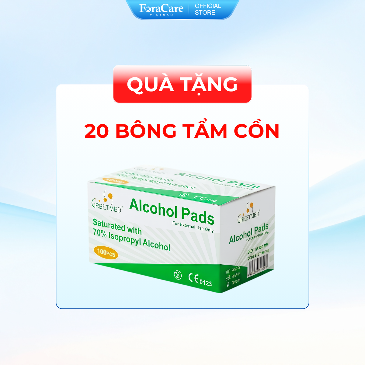 [QUÀ TẶNG KHÔNG BÁN] Set 20 Bông Tẩm Cồn
