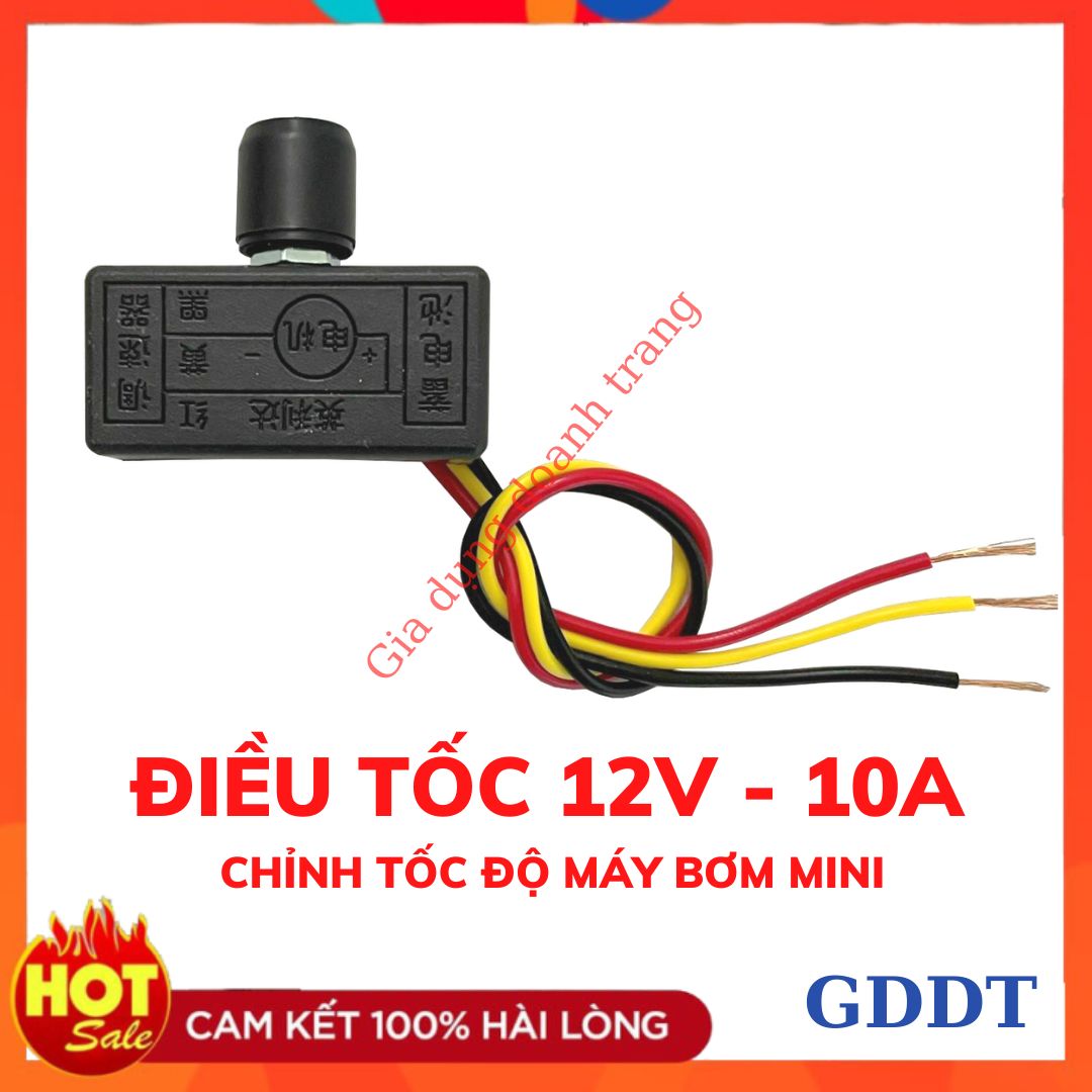 Điều tốc 12v - 10a, Chiết áp điều tốc 12v chỉnh tốc độ máy bơm mini 12v