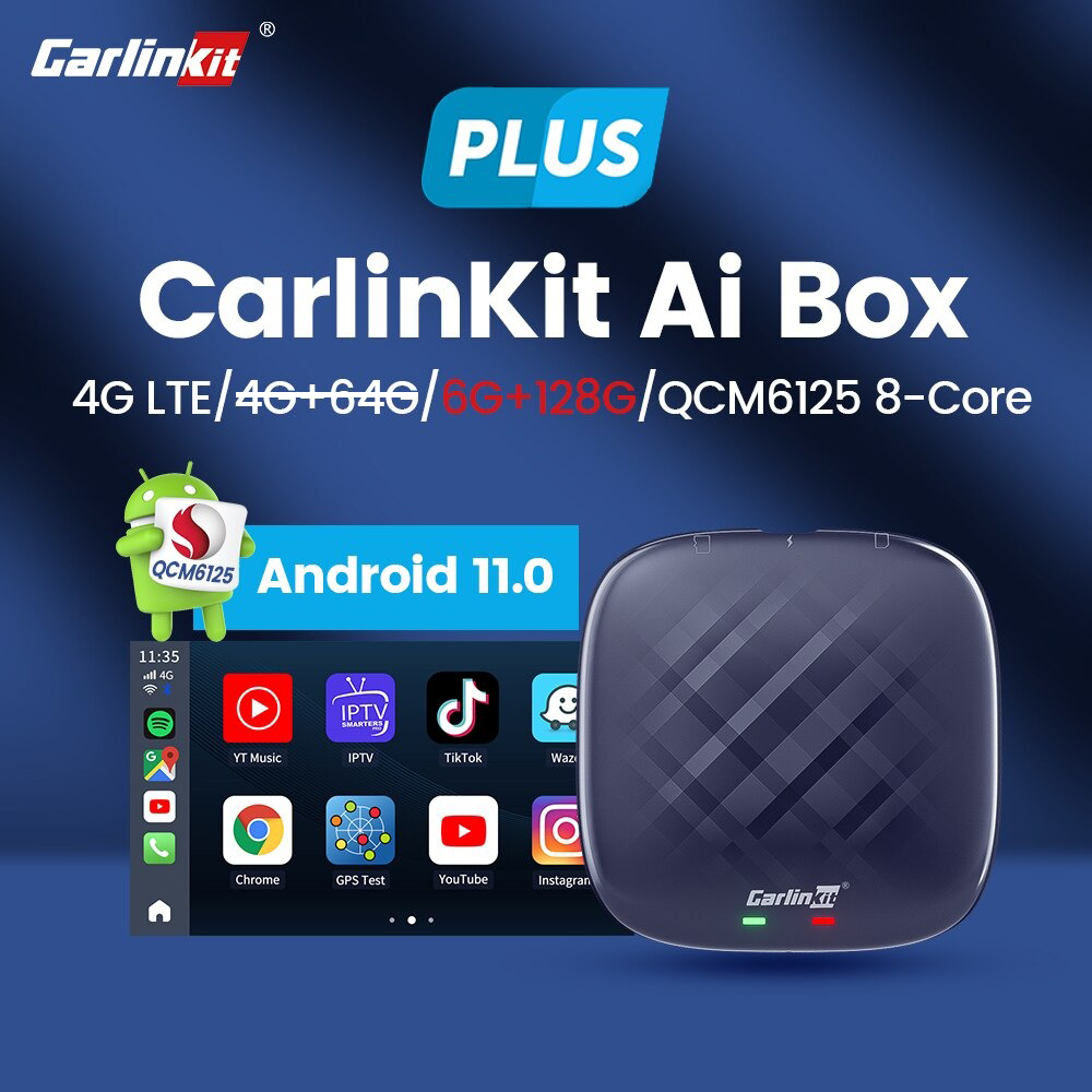 Carlinkit android ai box tbox plus ram 6gb– biến màn hình zin theo xe thành màn hình android, ram 6gb rom 128gb