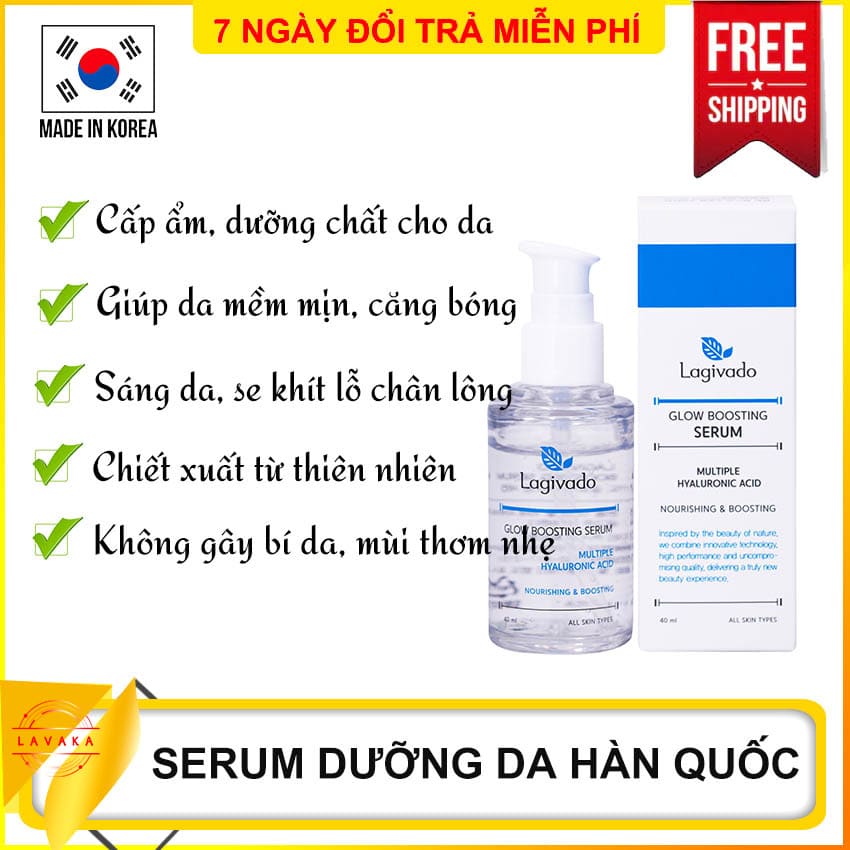 Tinh chất Serum dưỡng da Hàn Quôc, dưỡng ẩm chuyên sâu Lagivado - Serum trắng da, Serum dưỡng trắng da, Serum chống lão hóa, Serum cho da dầu, Serum phục hồi da, Serum mụn - LAVAHA