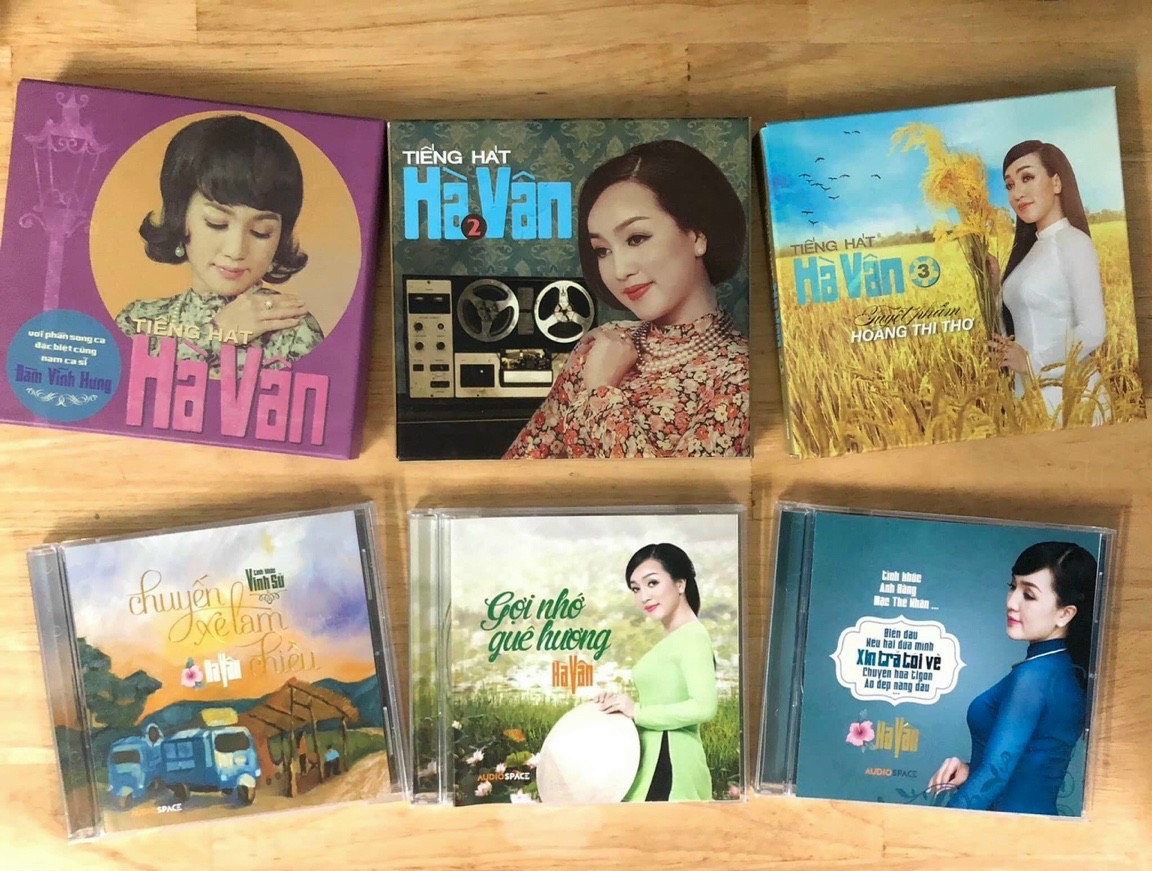 Bộ 06 cd hà vân phôi phono ca nhạc vàng